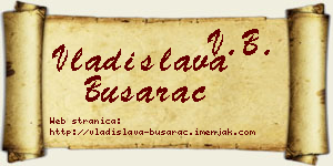 Vladislava Busarac vizit kartica